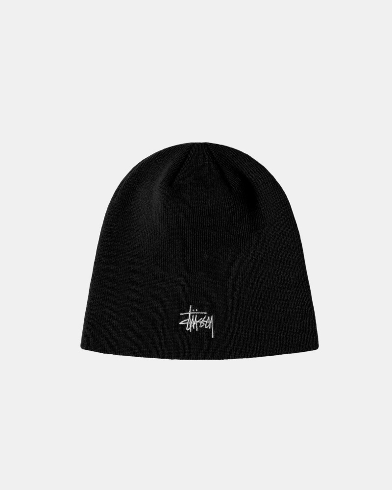 Stussy Basic Skullcap Beanie Black | Israel-15982