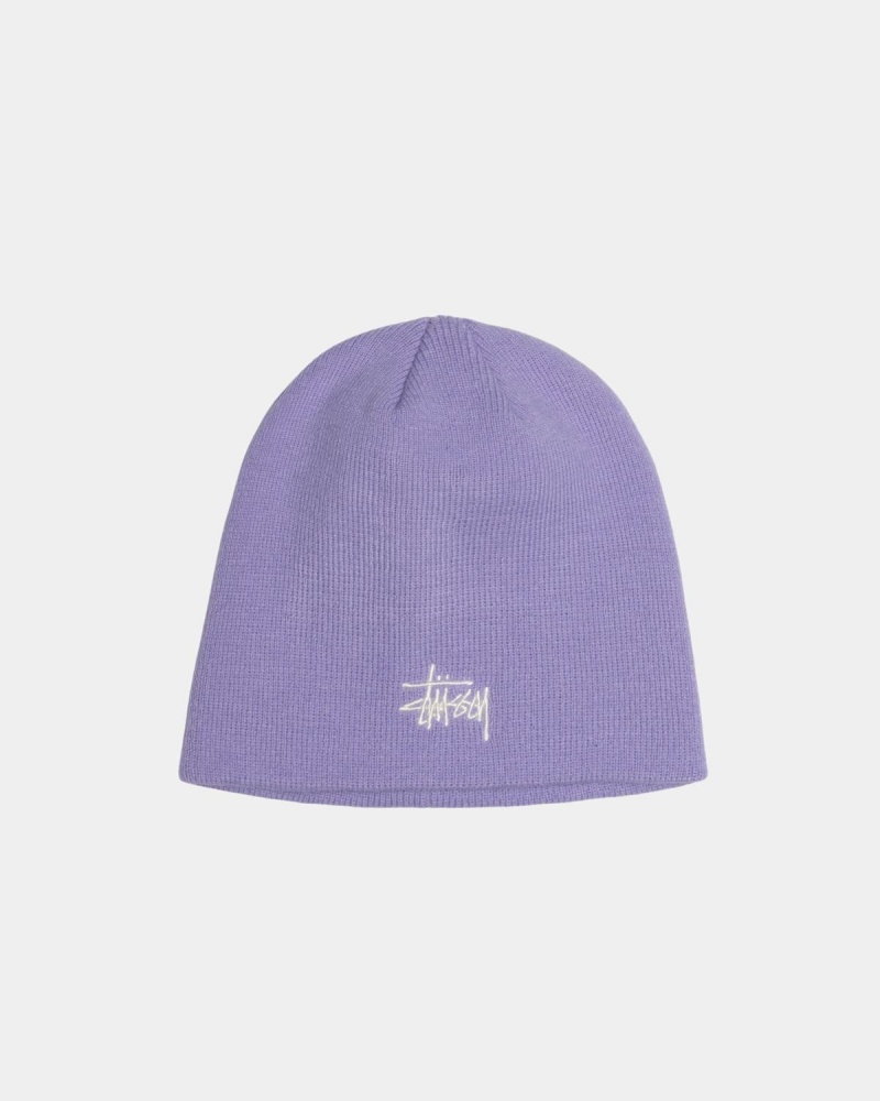 Stussy Basic Skullcap Beanie Purple | Israel-72841