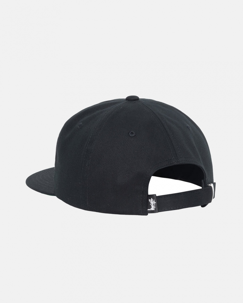 Stussy Basic Strapback Caps Black | Israel-37490