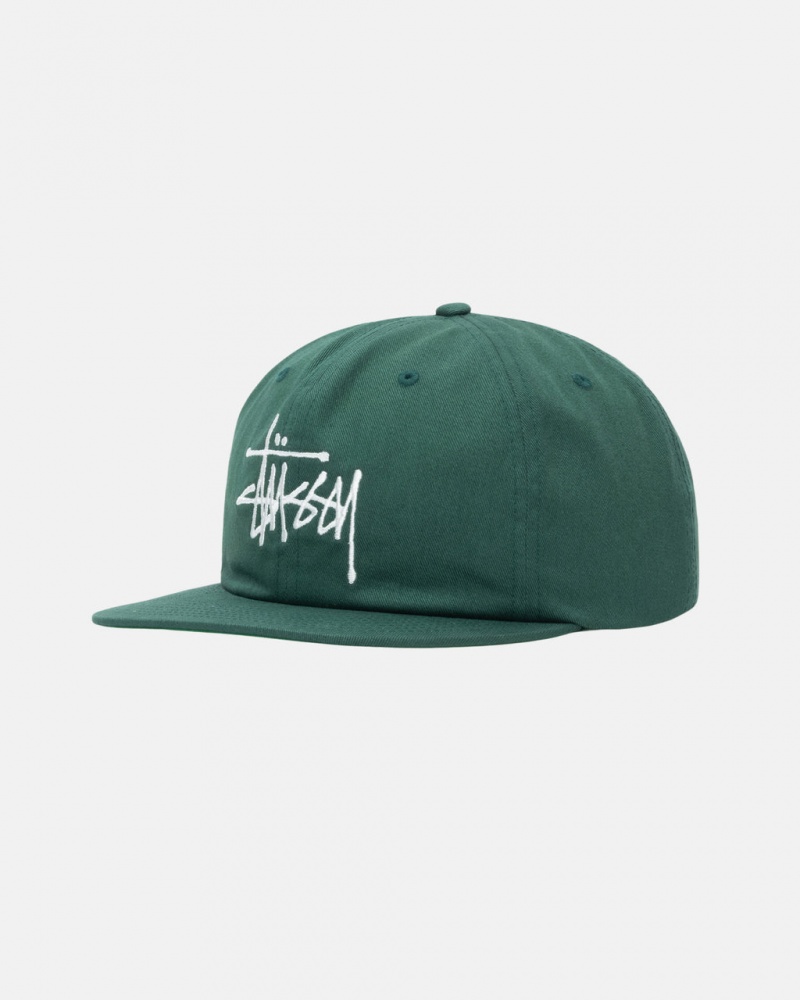 Stussy Basic Strapback Caps Forest | Israel-87451