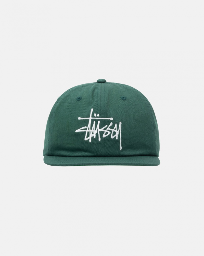 Stussy Basic Strapback Caps Forest | Israel-87451