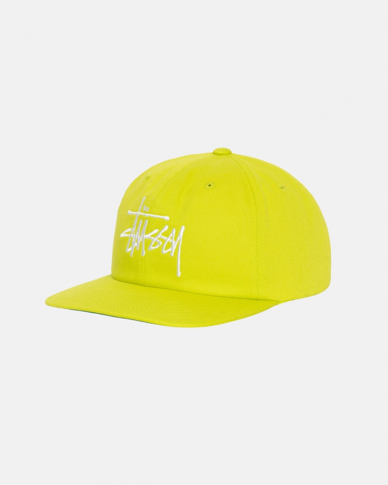 Stussy Basic Strapback Caps Lime | Israel-08547