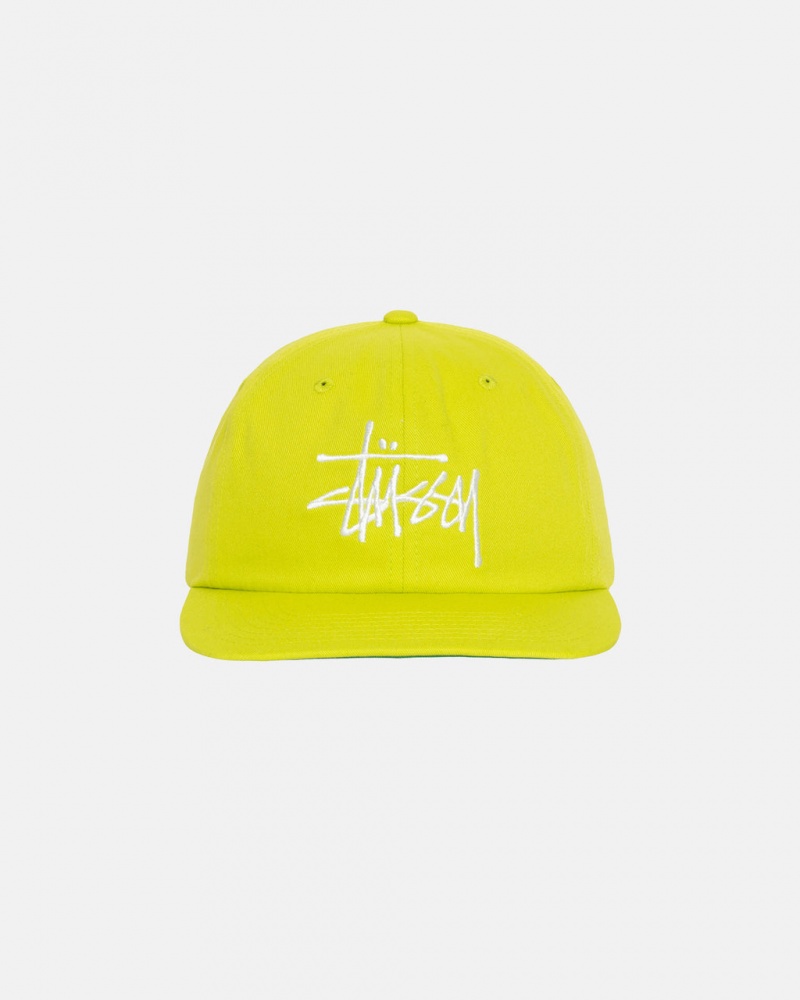 Stussy Basic Strapback Caps Lime | Israel-08547