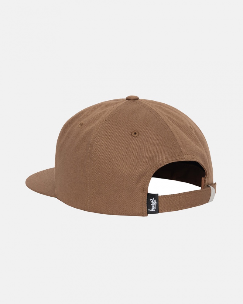 Stussy Basic Strapback Caps Tan | Israel-62819