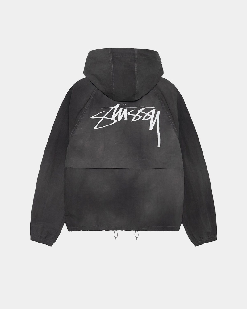 Stussy Beach Shell Wave Dye Jackets Black | Israel-17426