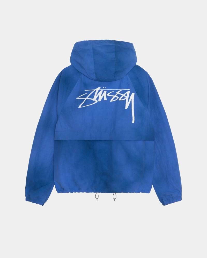 Stussy Beach Shell Wave Dye Jackets Blue | Israel-42761