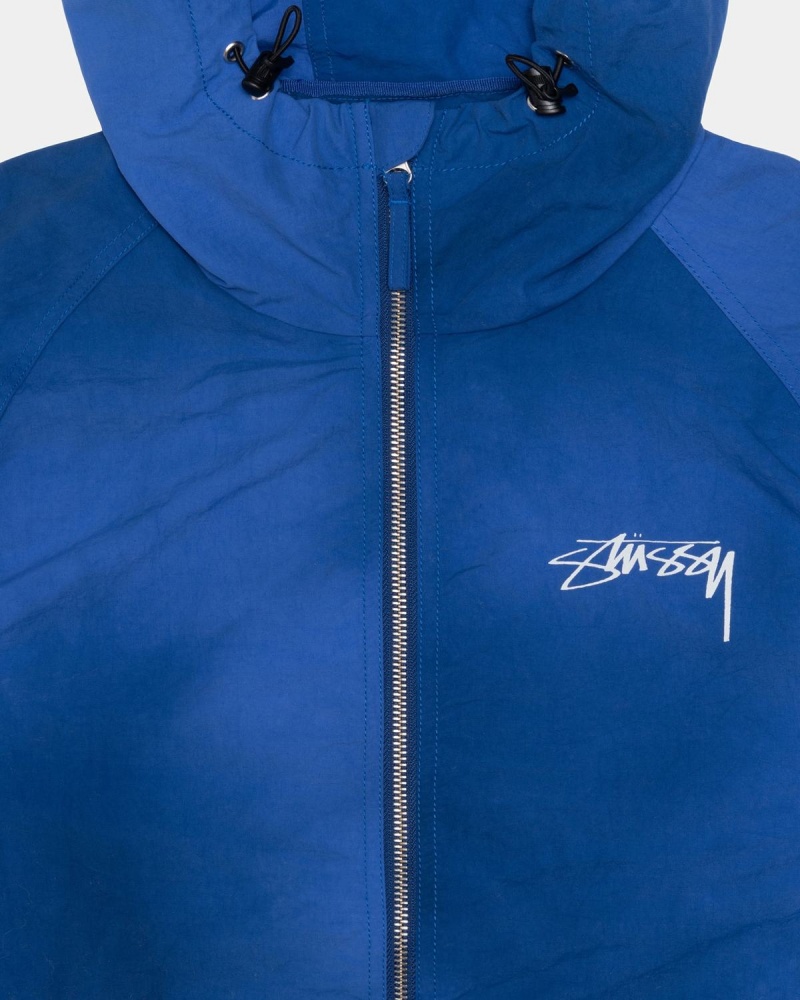 Stussy Beach Shell Wave Dye Jackets Blue | Israel-42761