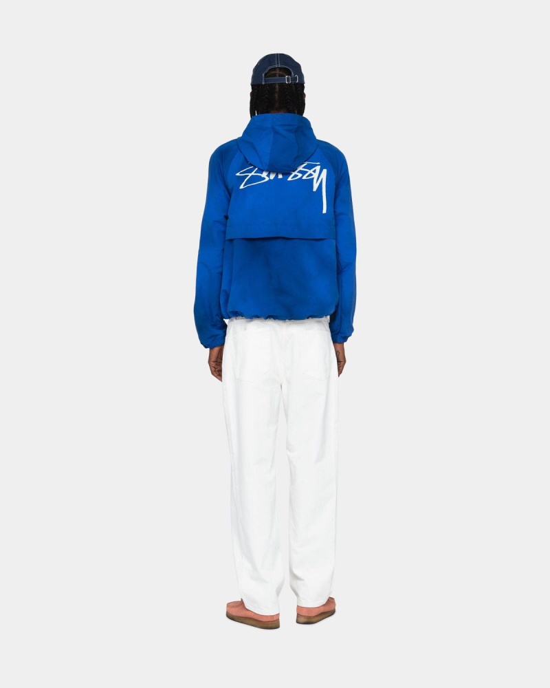 Stussy Beach Shell Wave Dye Jackets Blue | Israel-42761