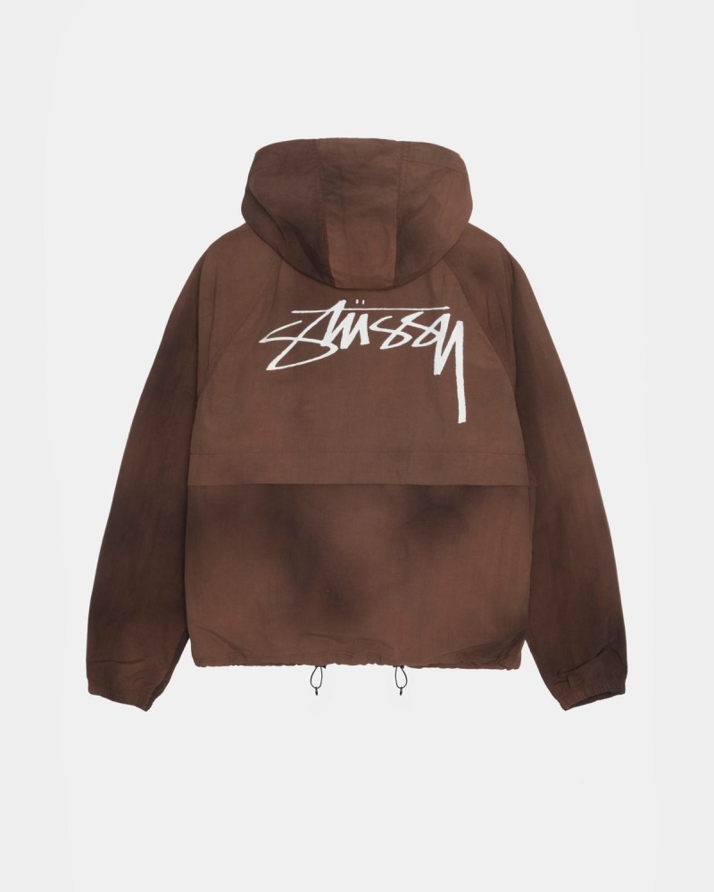 Stussy Beach Shell Wave Dye Jackets Coffee | Israel-59306