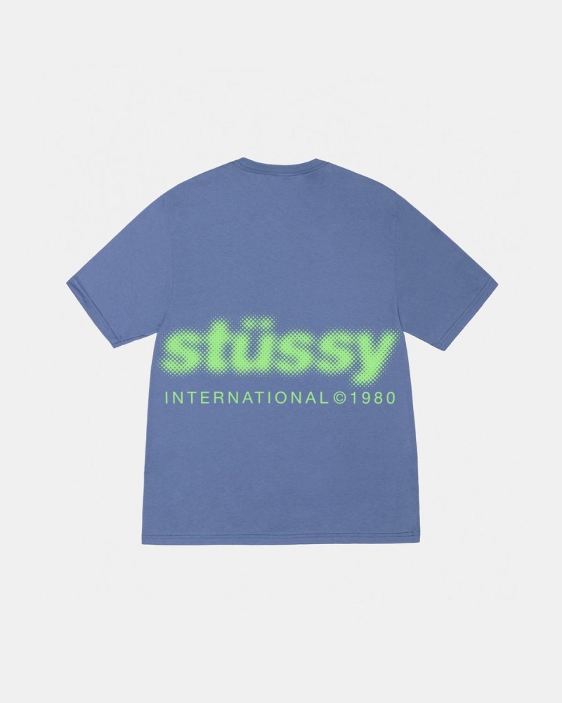 Stussy Blur Tee T-Shirt Blue | Israel-52603