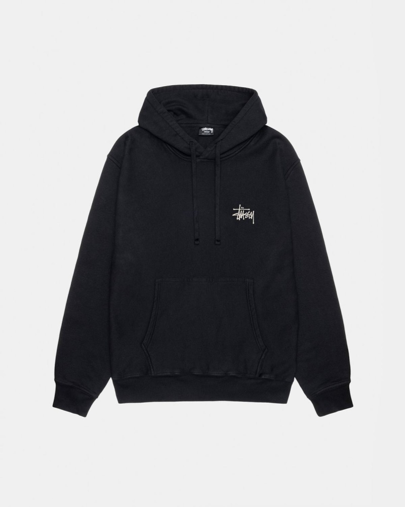 Stussy Built Tough Pigment Dyed Hoodie Black | Israel-24956