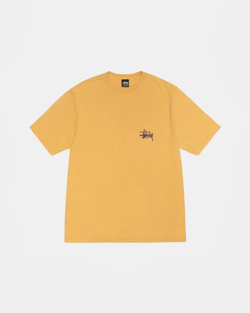 Stussy Built Tough Tee Pigment Dyed T-Shirt Orange | Israel-54681