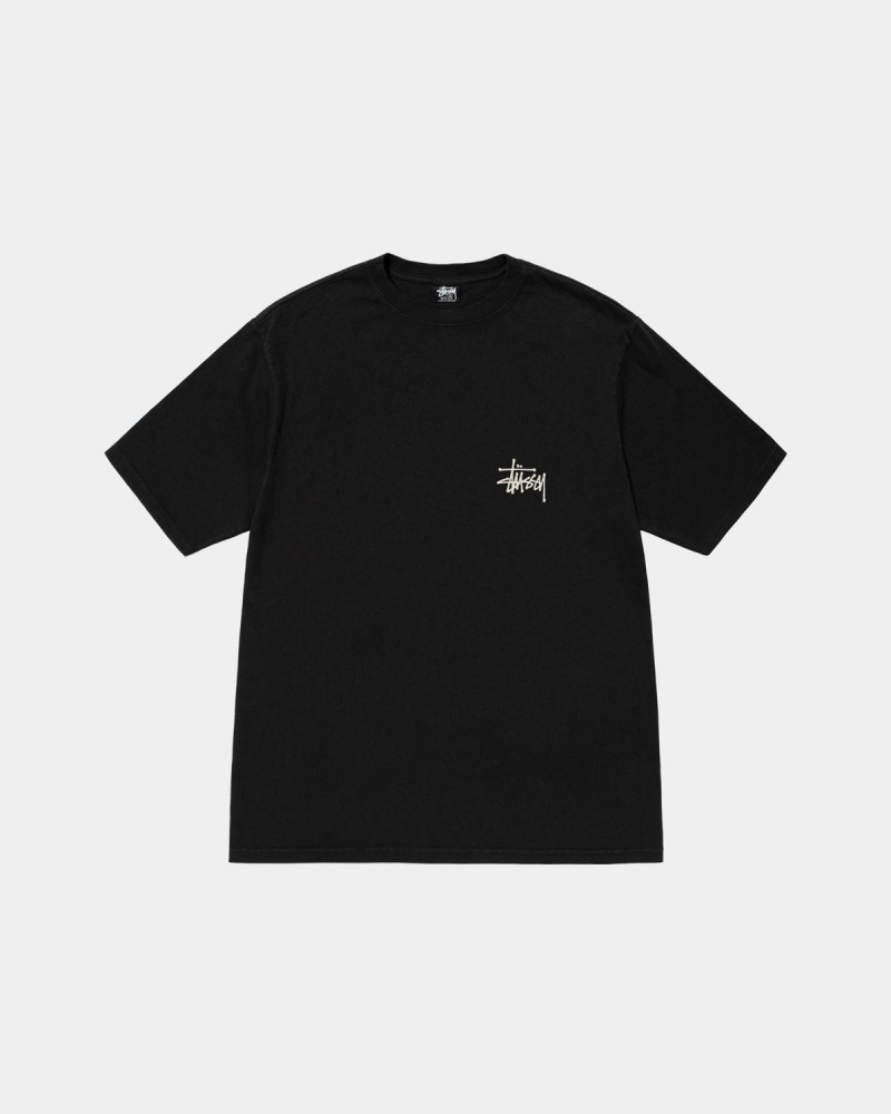 Stussy Built Tough Tee Pigment Dyed T-Shirt Black | Israel-59137