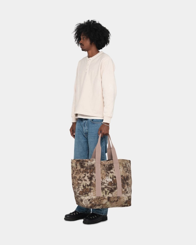 Stussy Canvas Extra Large Tote Bags Brown | Israel-36058