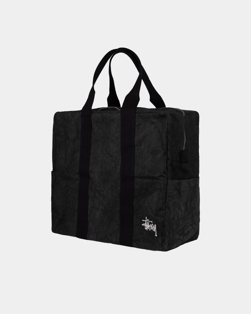 Stussy Canvas Flight Bags Black | Israel-52073