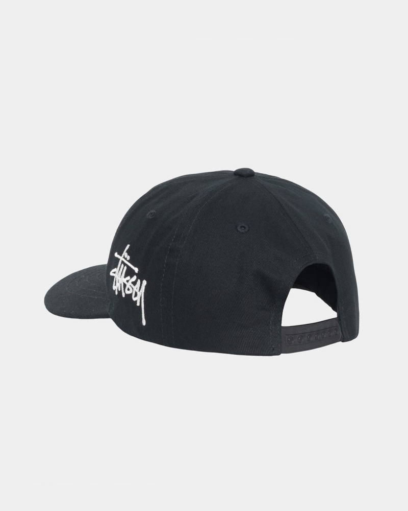 Stussy Chenille S Low Pro Caps Black | Israel-84691