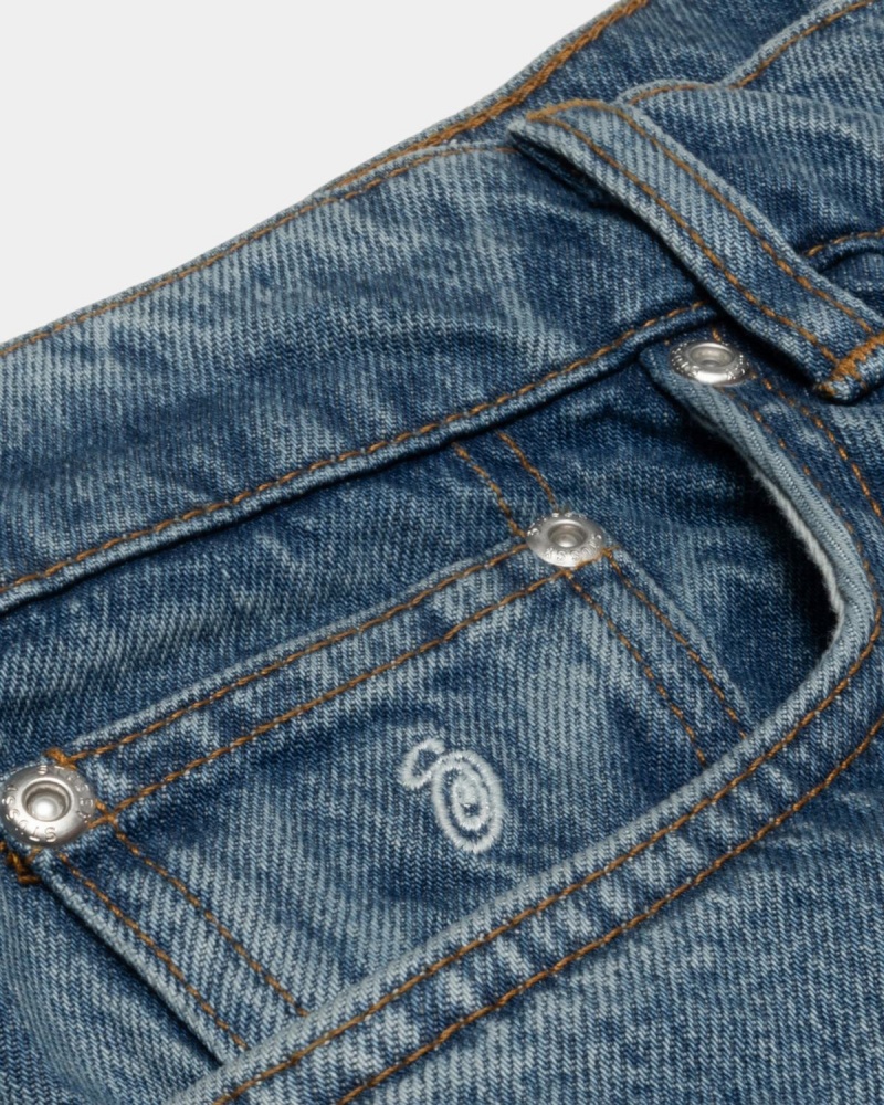 Stussy Classic Denim Jeans Blue | Israel-79382