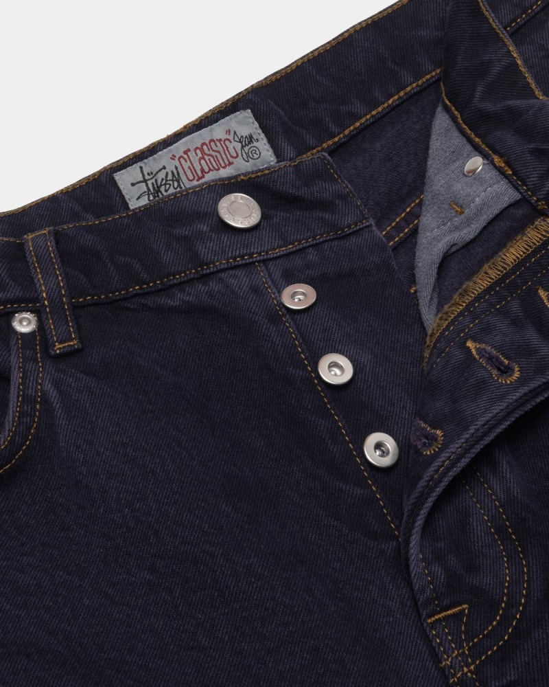 Stussy Classic Denim Jeans Navy | Israel-89213