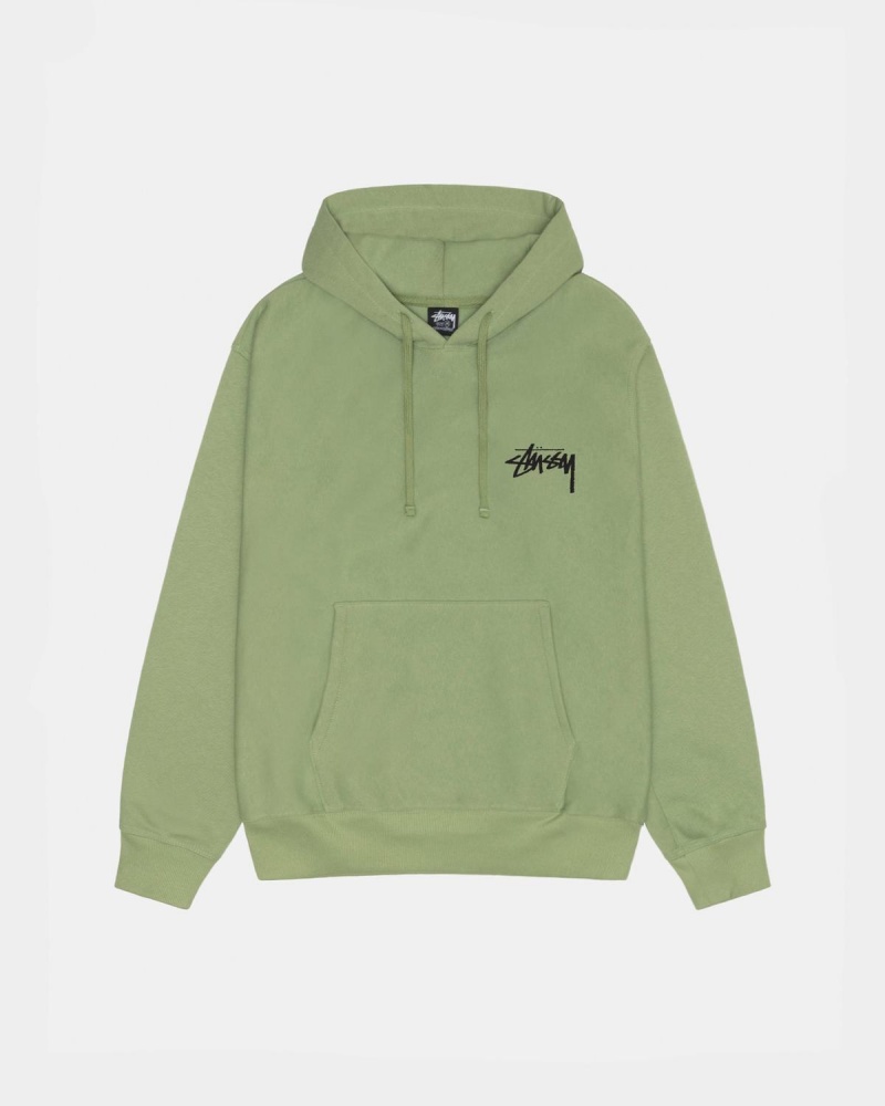 Stussy Classic Dot Hoodie Green | Israel-19265