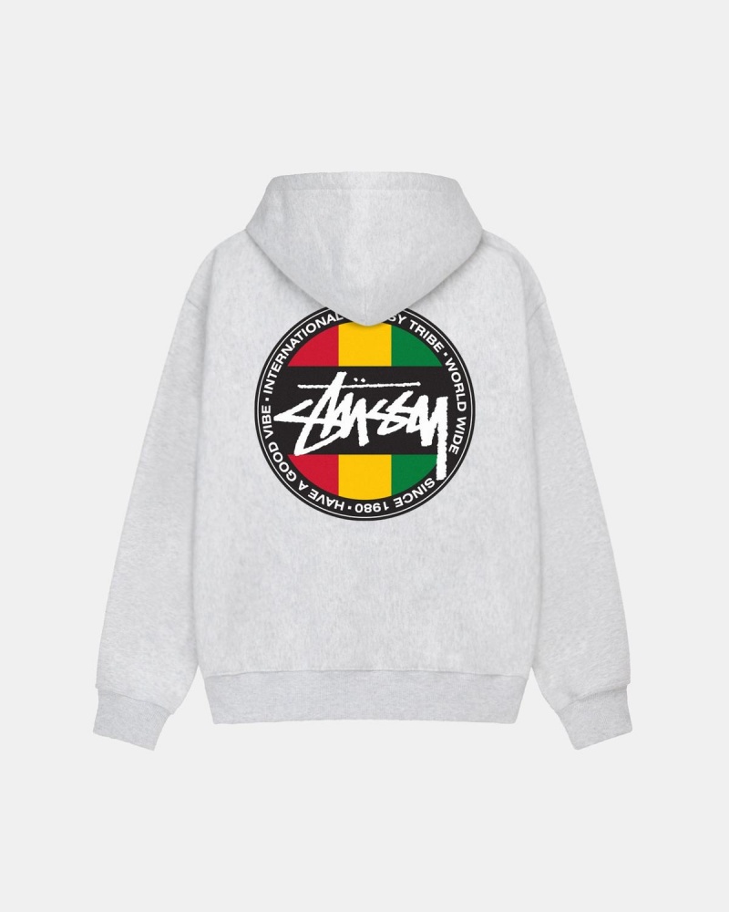 Stussy Classic Dot Hoodie Grey | Israel-25710