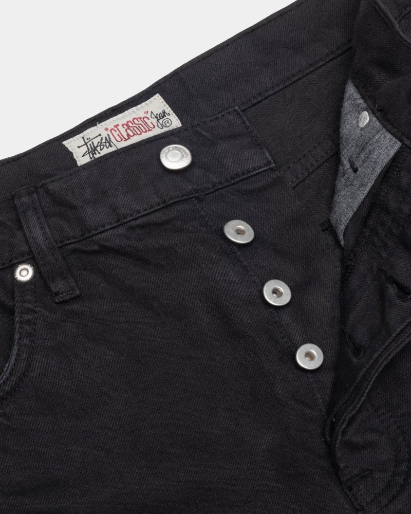 Stussy Classic Overdyed Jeans Black | Israel-09256