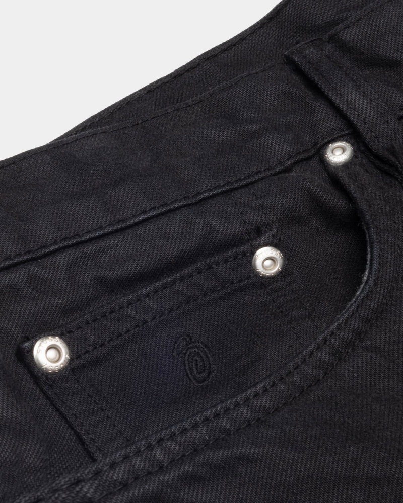 Stussy Classic Overdyed Jeans Black | Israel-09256