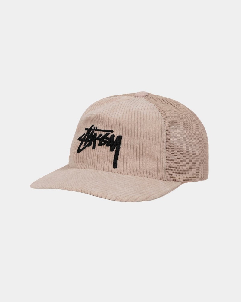 Stussy Corduroy Trucker Caps Cream | Israel-17653