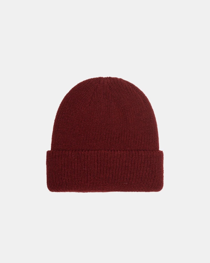 Stussy Cuff Basic Beanie Dark Red | Israel-63784