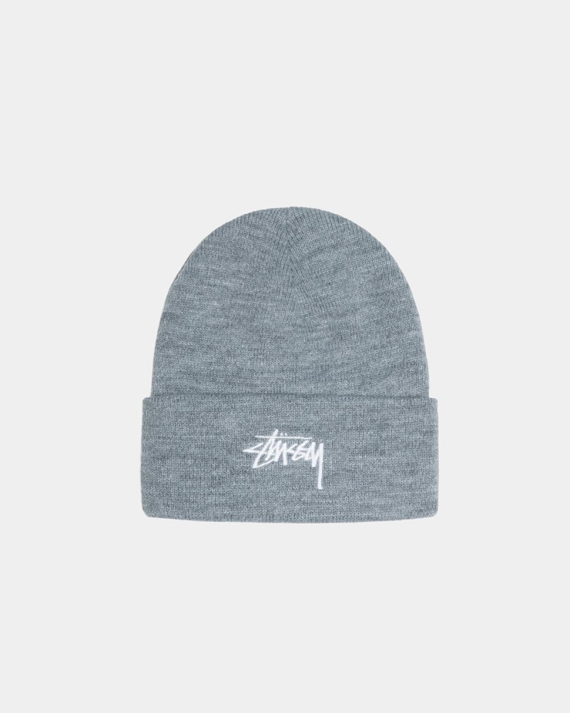 Stussy Cuff Stock Beanie Grey | Israel-85473