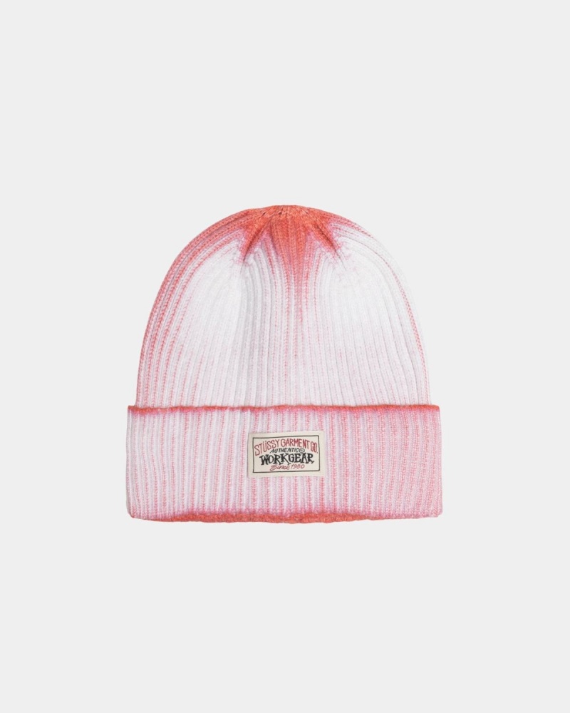 Stussy Cuff Workgear Spray Beanie Orange | Israel-67485