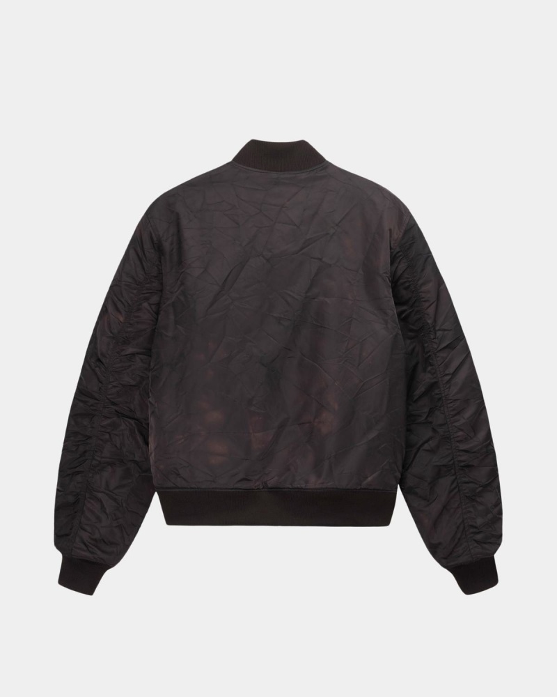 Stussy Dyed Nylon Bomber Jackets Brown | Israel-91052