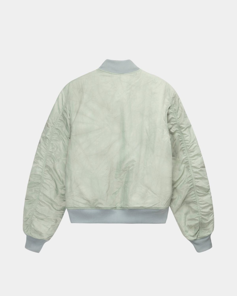 Stussy Dyed Nylon Bomber Jackets Grey | Israel-56213