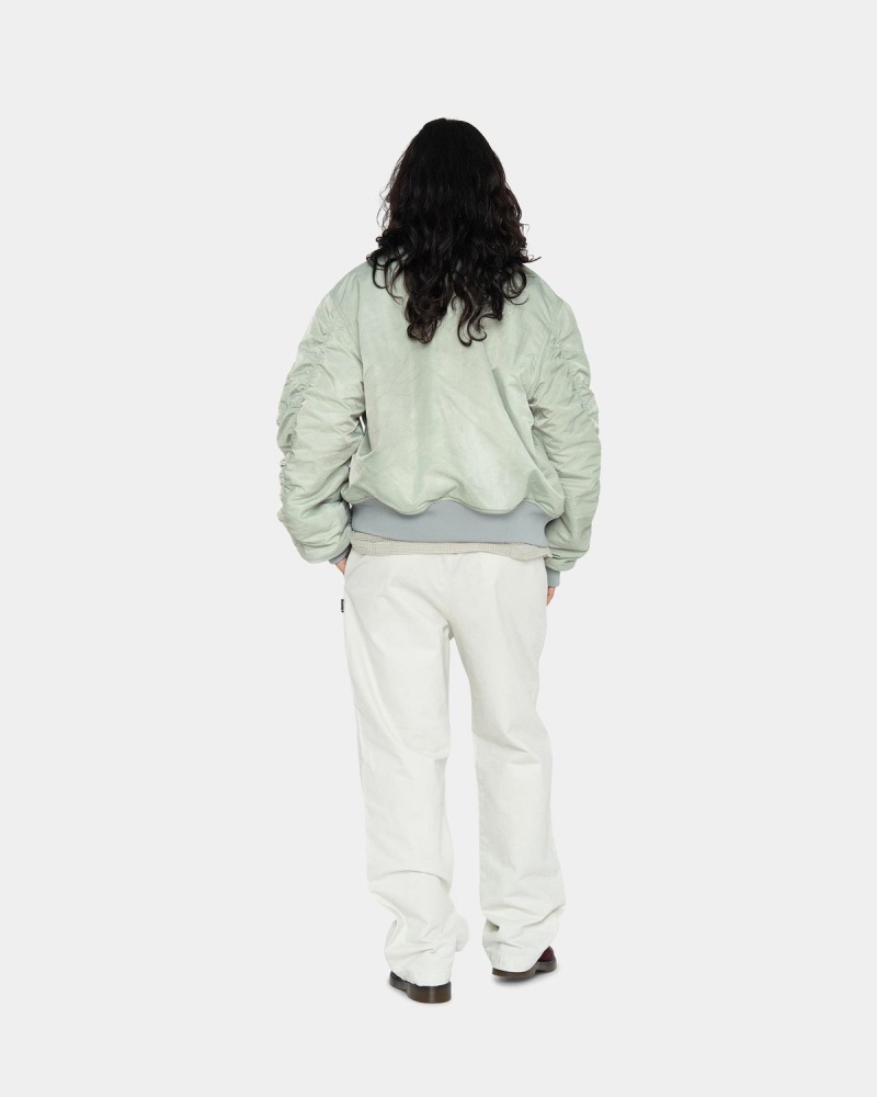 Stussy Dyed Nylon Bomber Jackets Grey | Israel-56213