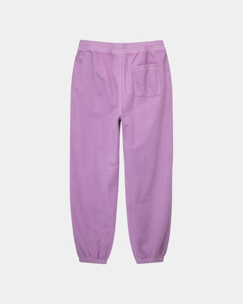 Stussy Inside Out Fleece Pants Pink | Israel-08351