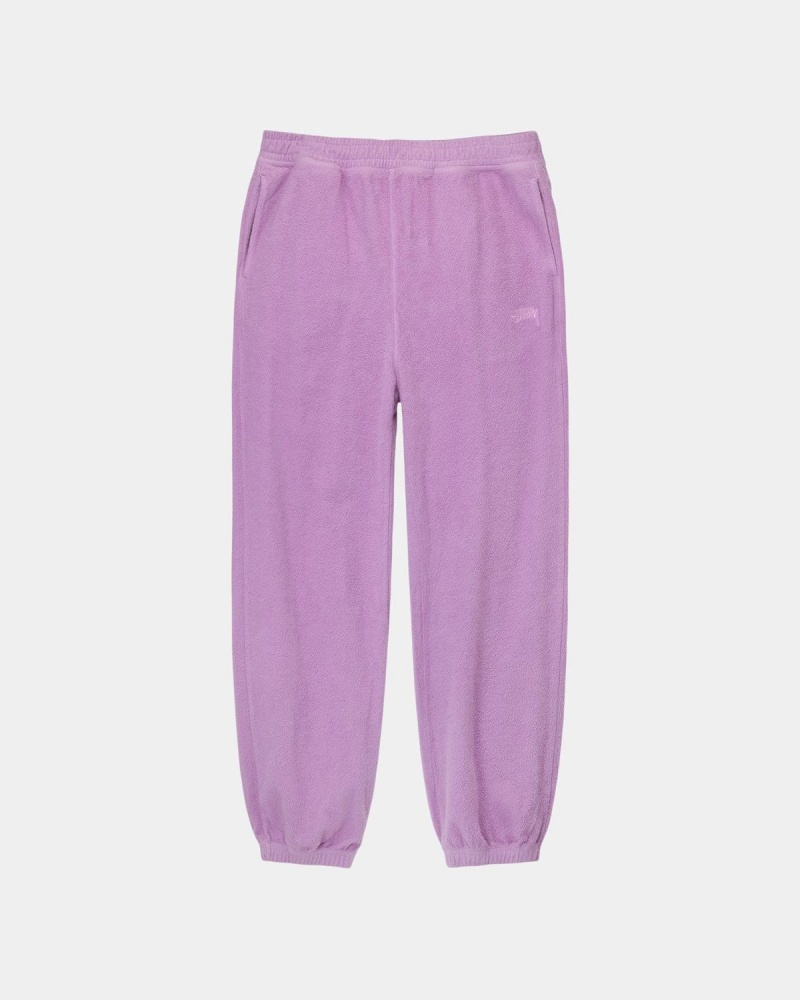 Stussy Inside Out Fleece Pants Pink | Israel-08351