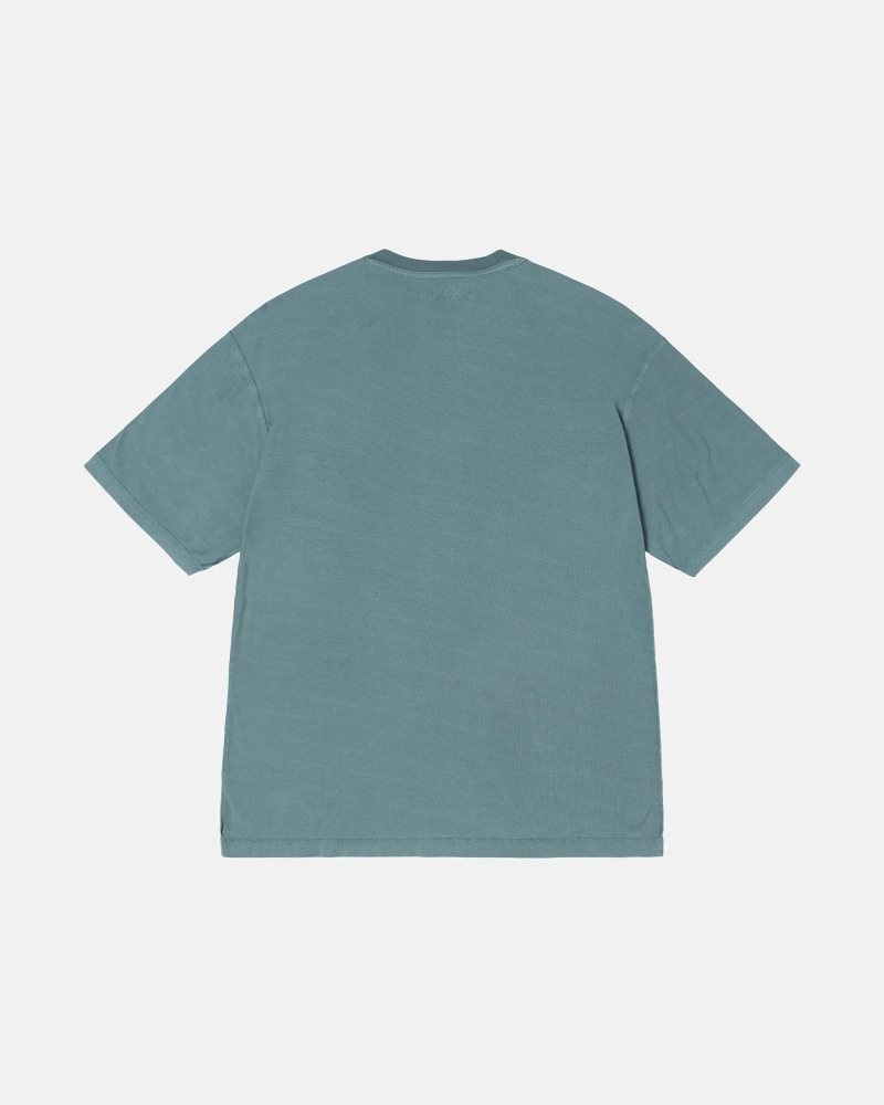 Stussy Lazy Tee T-Shirt Green | Israel-74923