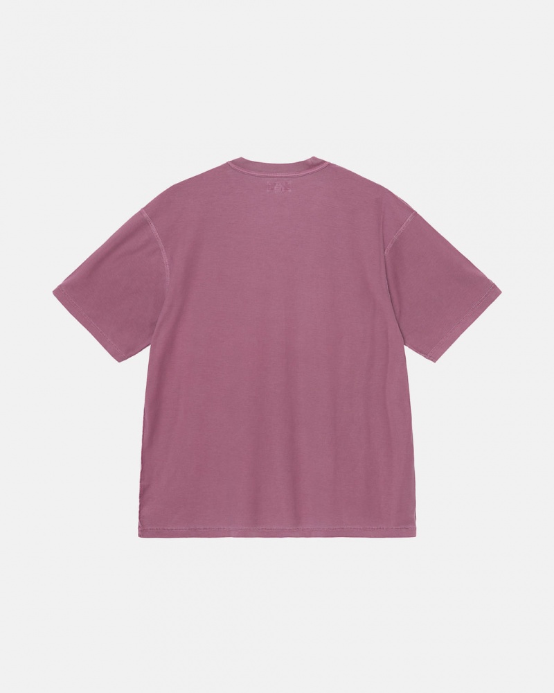 Stussy Lazy Tee T-Shirt Lila | Israel-23086