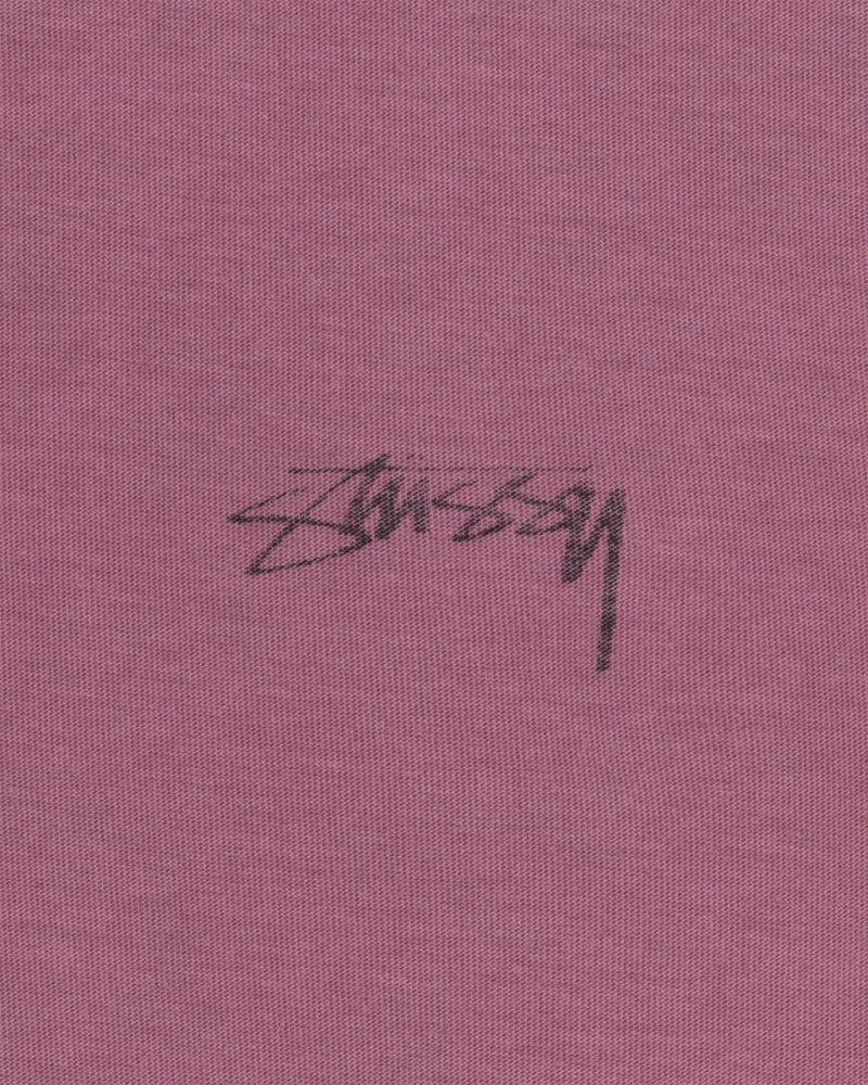 Stussy Lazy Tee T-Shirt Lila | Israel-23086