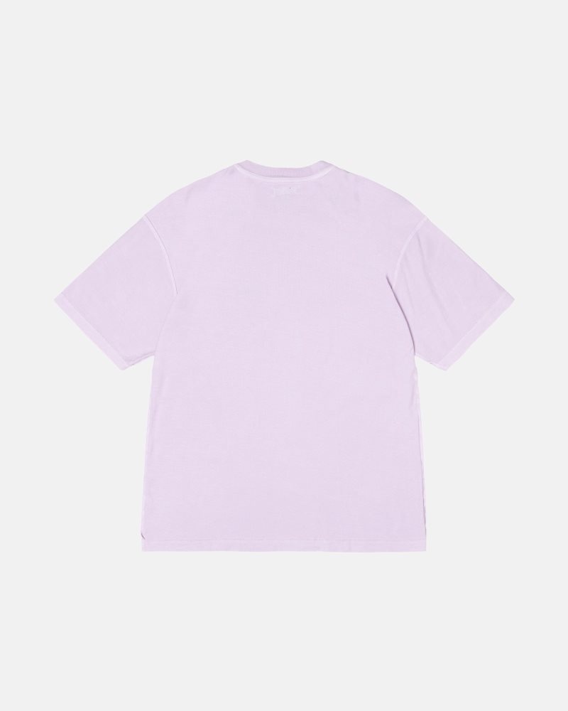 Stussy Lazy Tee T-Shirt Pink | Israel-51043