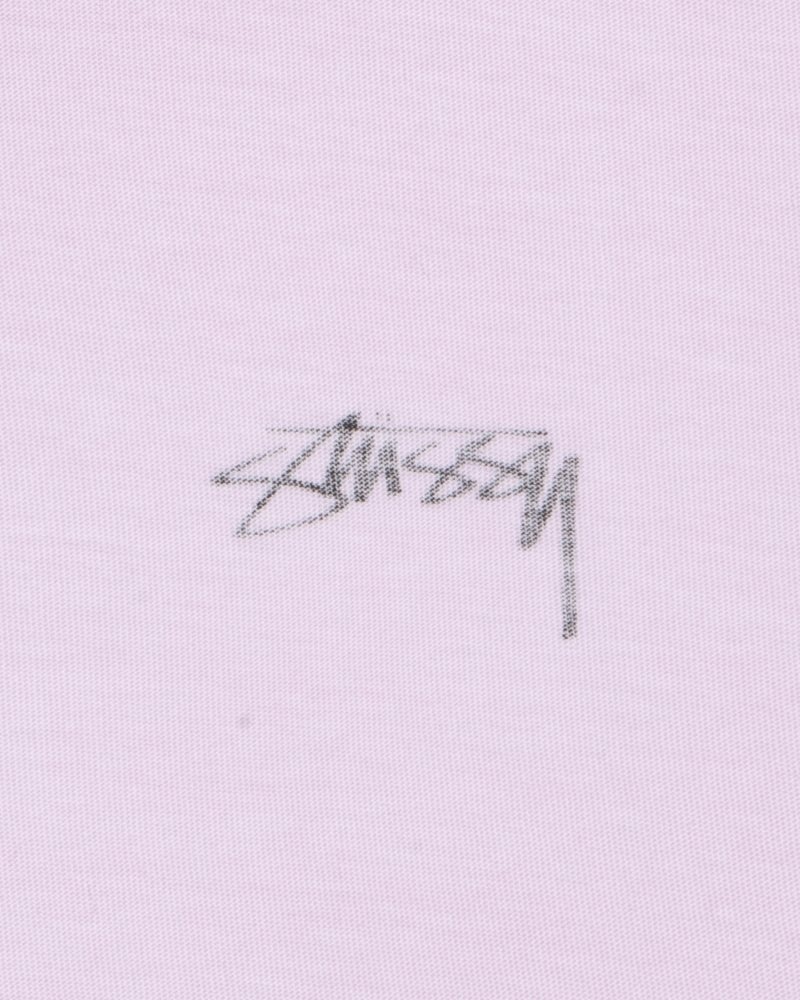 Stussy Lazy Tee T-Shirt Pink | Israel-51043