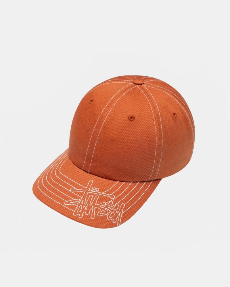 Stussy Low Pro Basic Stitch Strapback Caps Orange | Israel-38294