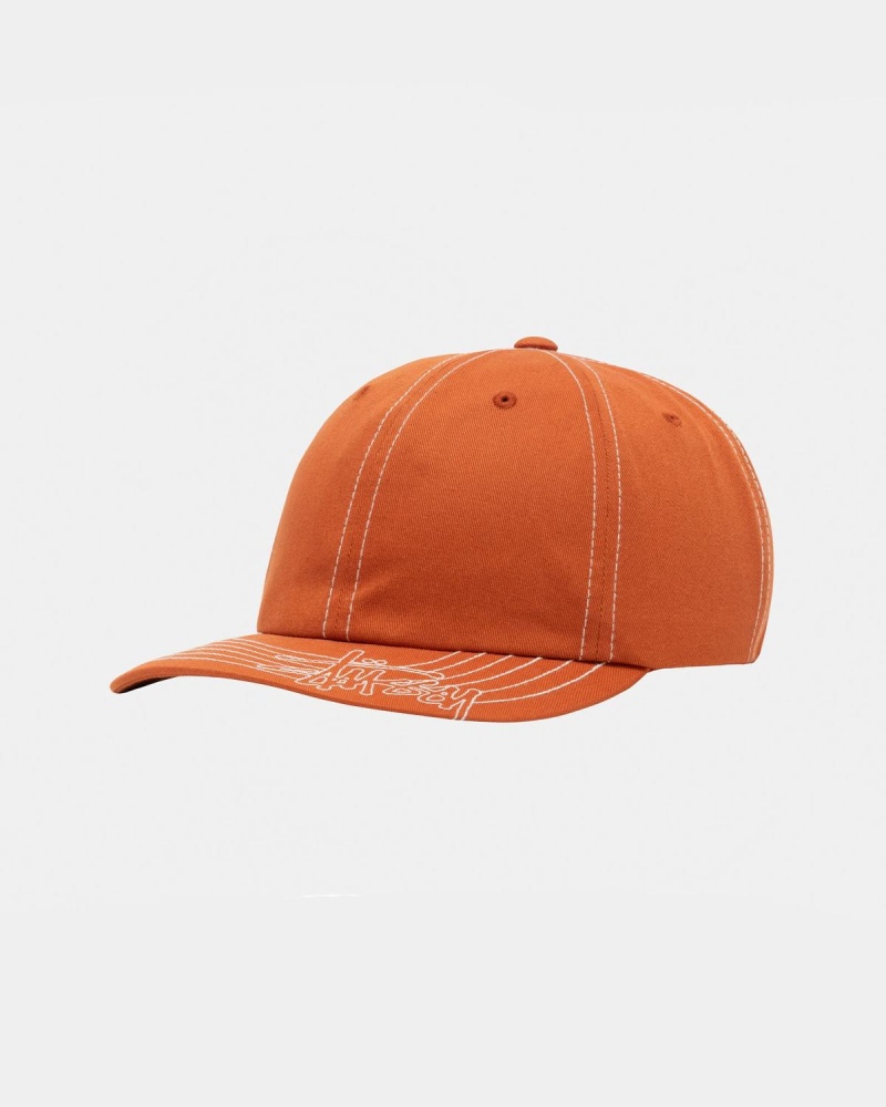 Stussy Low Pro Basic Stitch Strapback Caps Orange | Israel-38294