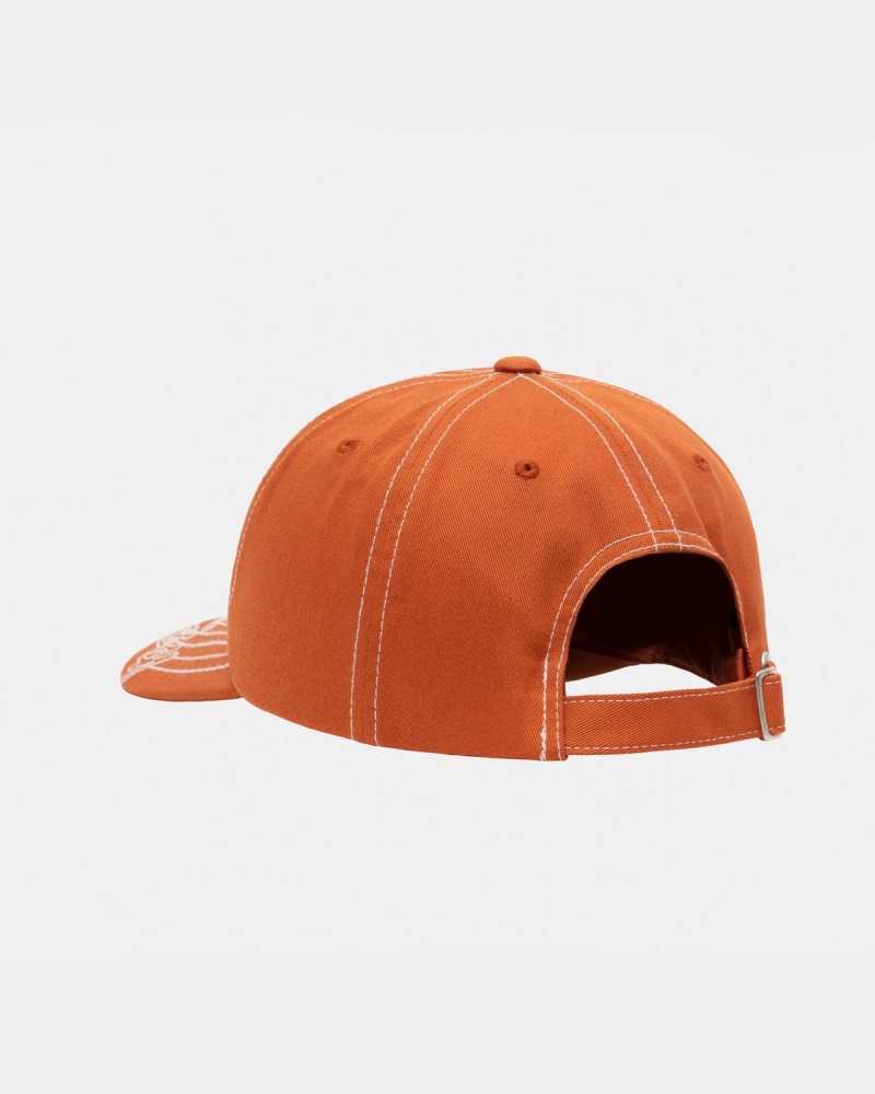 Stussy Low Pro Basic Stitch Strapback Caps Orange | Israel-38294