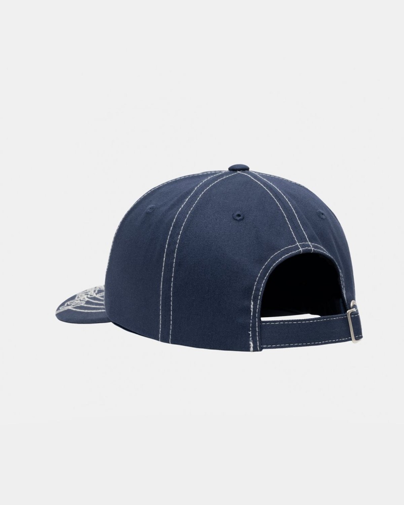 Stussy Low Pro Basic Stitch Strapback Caps Navy | Israel-04769