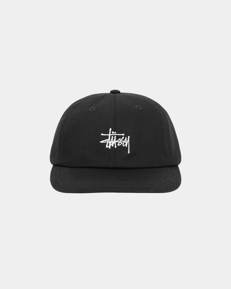 Stussy Low Pro Basic Stock Strapback Caps Black | Israel-59372