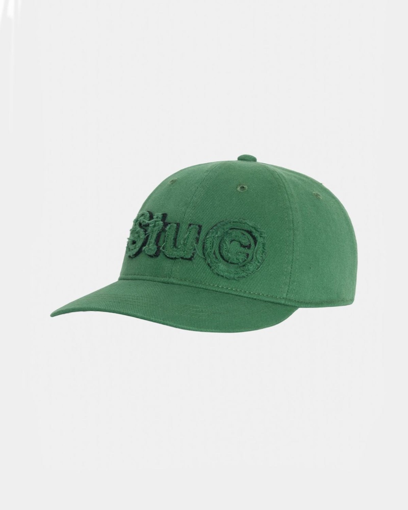 Stussy Low Pro Copyright Applique Strapback Caps Green | Israel-01689