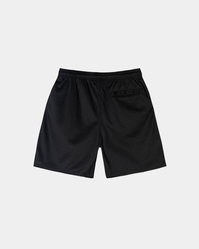 Stussy Mesh Big Basic Shorts Black | Israel-47801