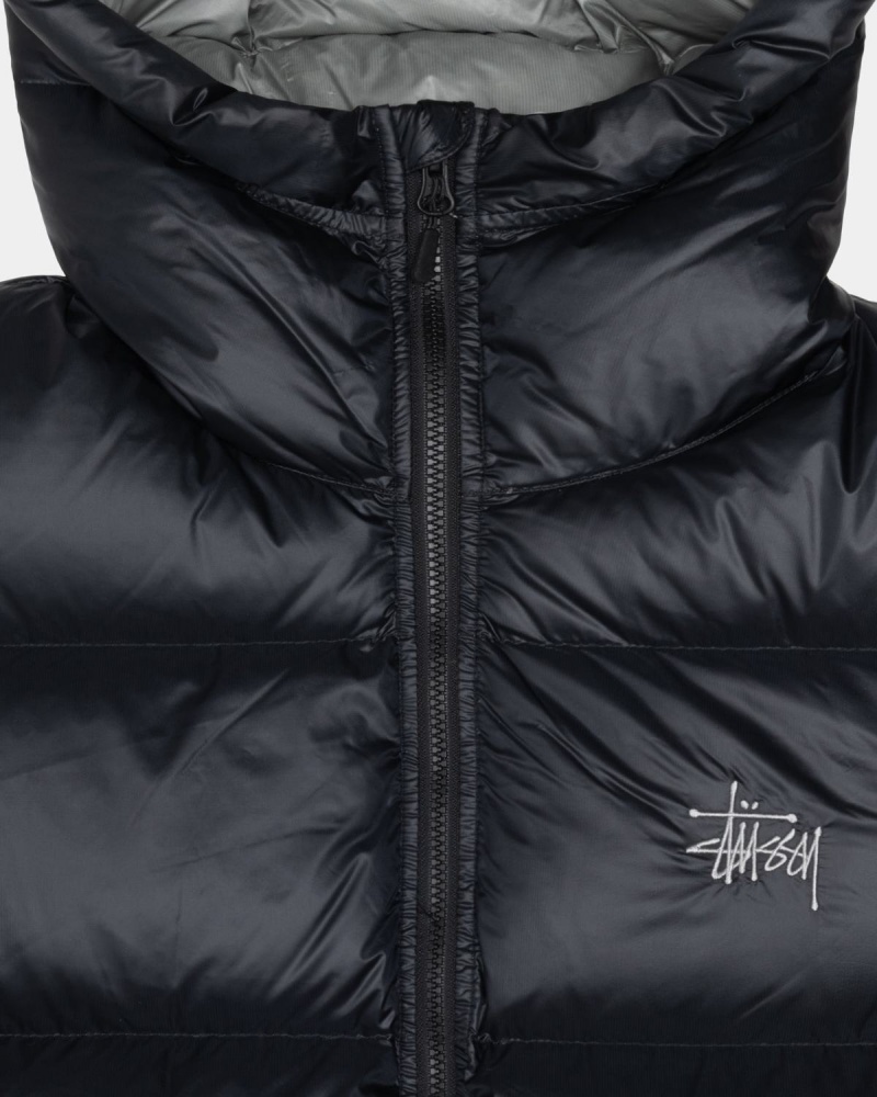 Stussy Micro Ripstop Down Parka Jackets Black | Israel-49706