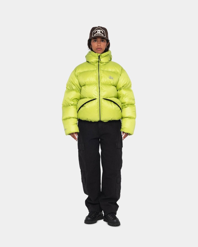 Stussy Micro Ripstop Down Parka Jackets Light Green | Israel-95147