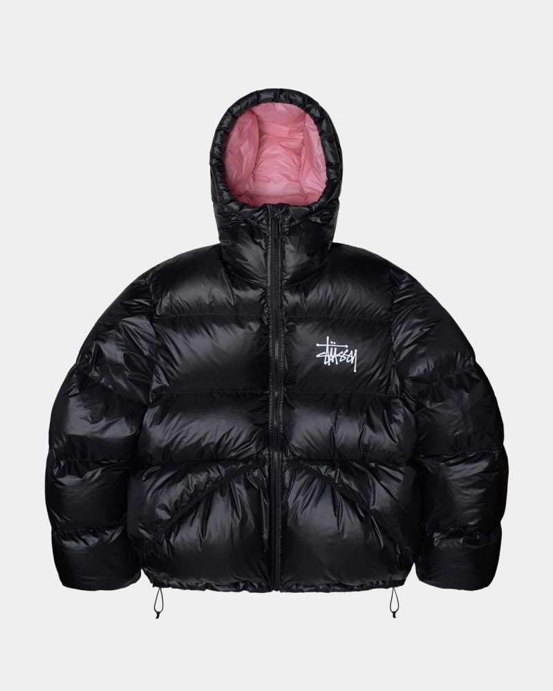 Stussy Micro Ripstop Down Parka Jackets Black | Israel-15409